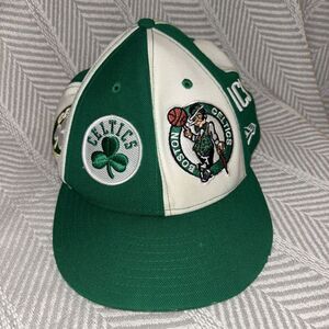Boston Celtics Green And White New Era Fitted Hat‎ Cap Size 7 New Era A3